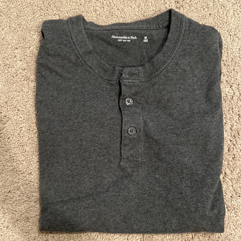 AnF Henley - Charcoal Grey - Soft AF Collection